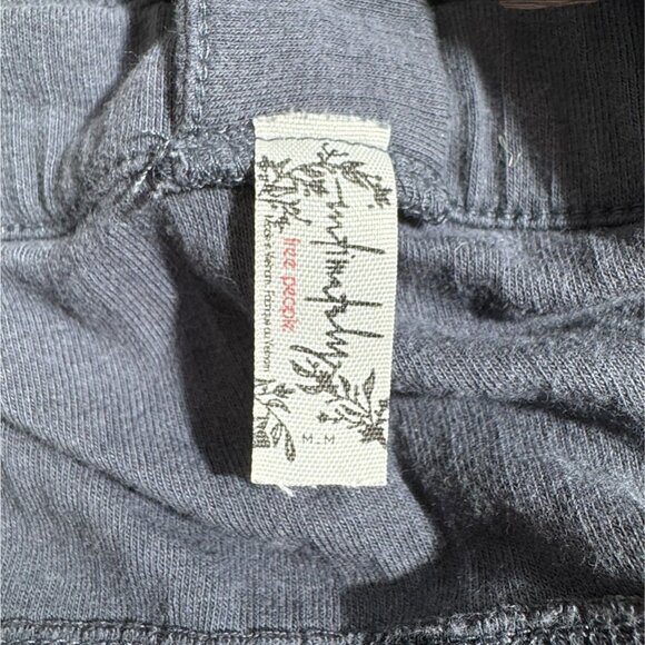 Free People Catch Up Brami Charcoal Gray Ribbed Cropped Tank Top Sz.M - Picture 3 of 3